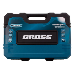 Набор инструментов, 1/4", 1/2", CrV, 120 зубьев, 109 предметов Gross