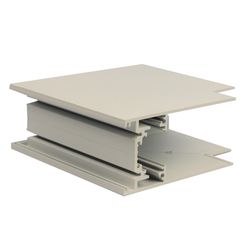 UBX-MS22-35 WHITE Коннектор для накладных магнитных шинопроводов. 35мм. Угловой. Вертикальный. Белый. ТМ Uniel