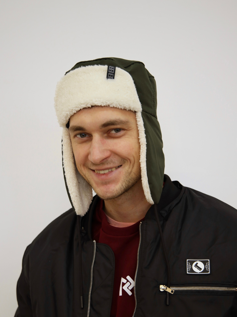 Шапка ушанка Город Горький зеленая