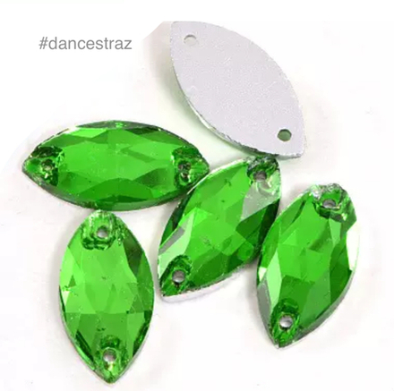 Стразы пришивные, Horse Eye, Emerald, A3-P09, 9*18mm, (500 ea/pkg), A3 (F2)