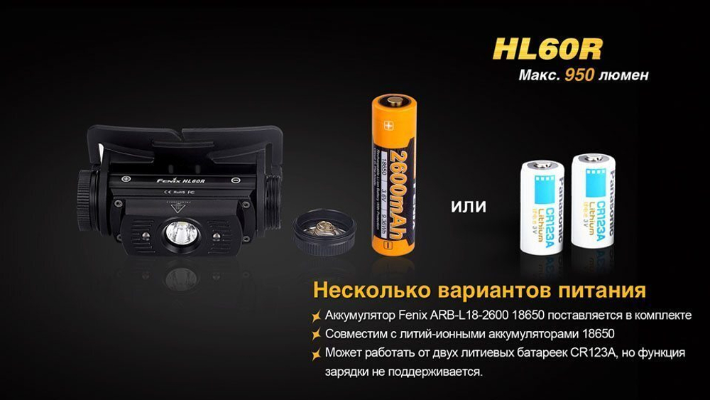 Налобный фонарь Fenix HL60R (Desert Yellow)