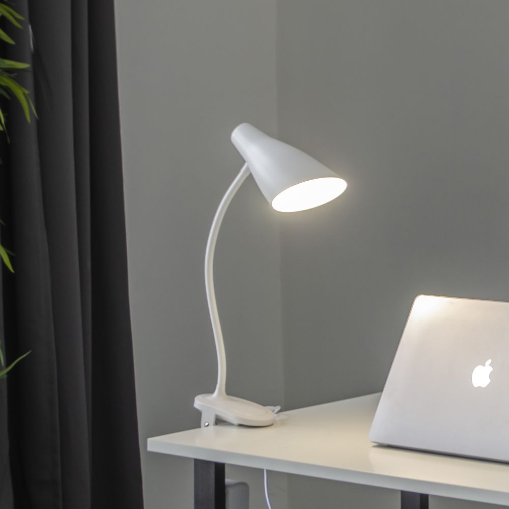 TLD-563 White-LED-360Lm-4500K-Dimmer Светильник настольный. 5W. Сенсорный выключатель. Белый. ТМ Uniel