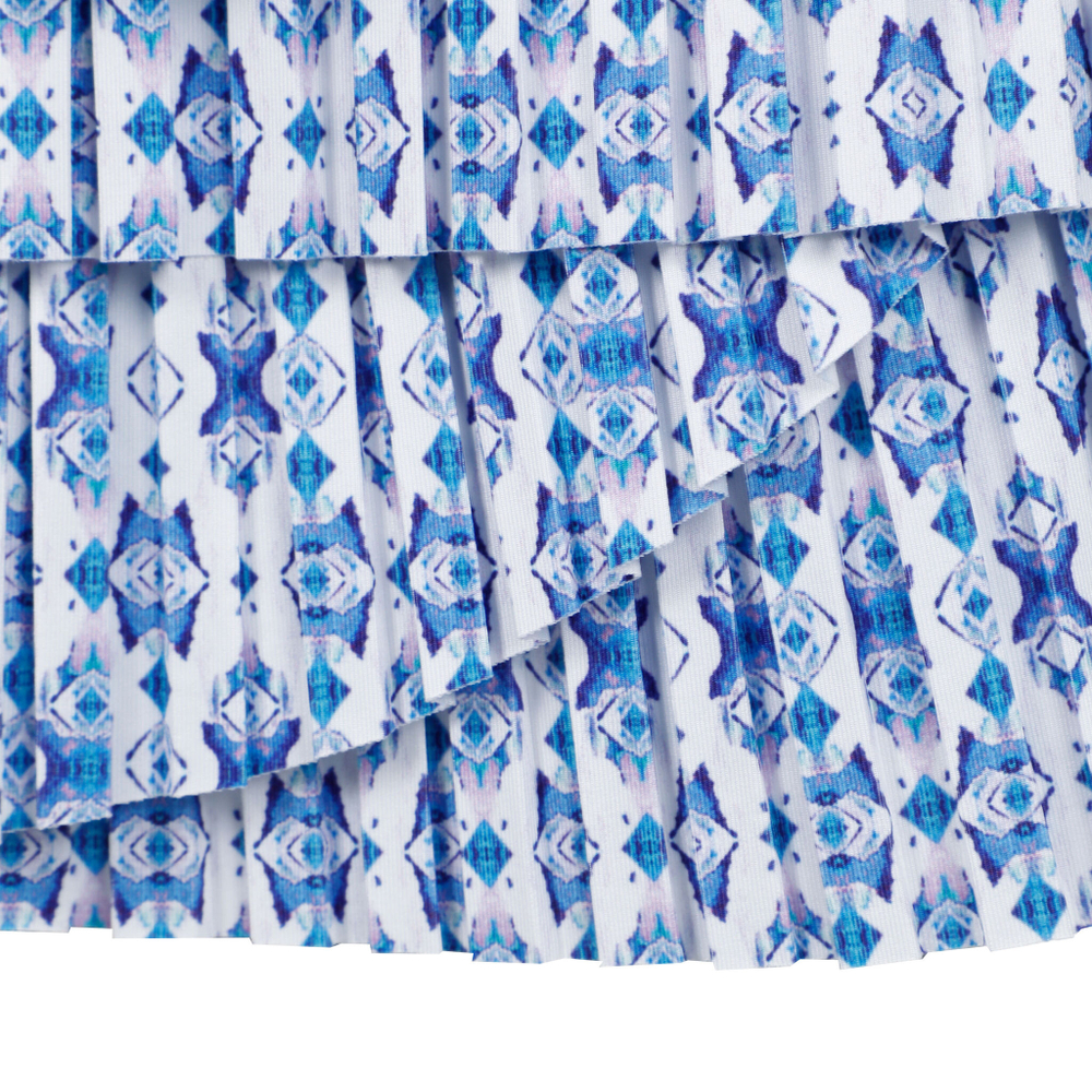 Женская теннисная юбка Lucky in Love Monterey Pleated Scallop Skirt Women - Multicoloured