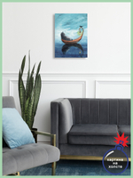 Картина "Котик в лодке"