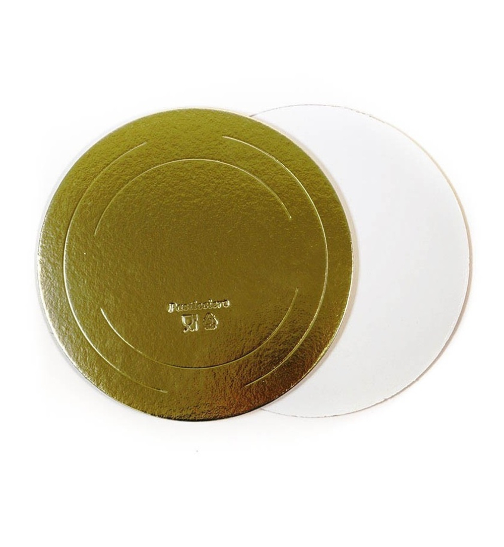 Подложка от D16см до D44см толщина 3,2мм золото-жемчуг двусторонняя