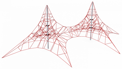 Маленькая двухмачтовая космическая сеть