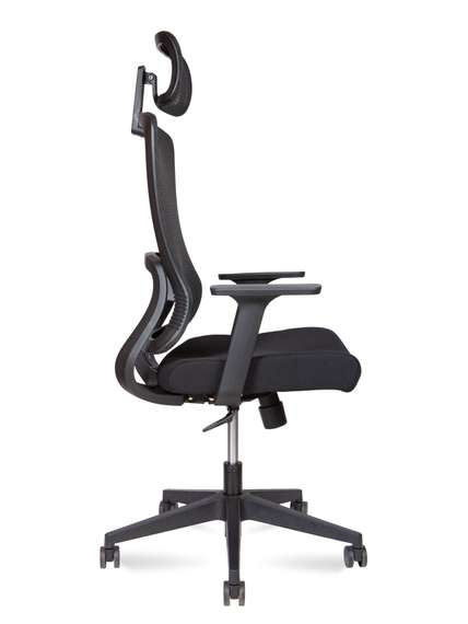 Кресло офисное Норден / Лайт / Light / черная сетка / черная ткань