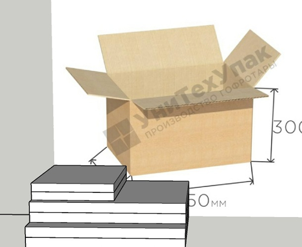 Гофрокороб с защитой пенопластом 600х510х510