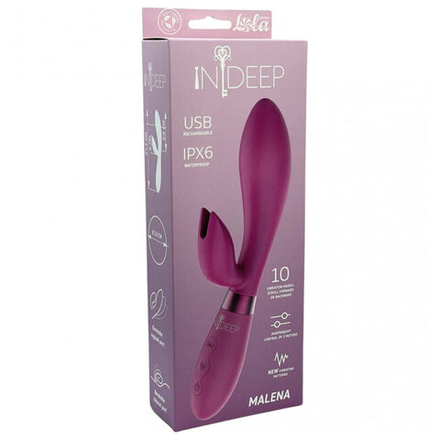 Вибратор Indeep Malena, винный