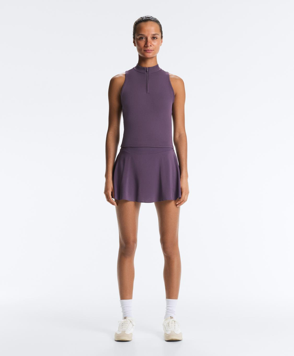 Oysho Компрессионная юбка Compressive, фиолетовый