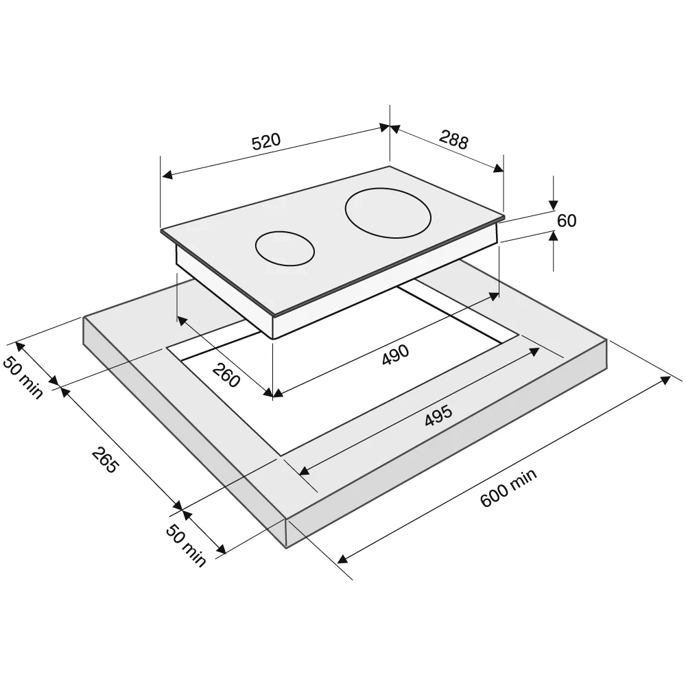 Электрическая варочная панель Krona Zauber 30 BL TK