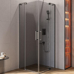 Душевой уголок Cezares Slider 80x80 A-2-70/80-GRIGIO-GM стекло серое/профиль матовая оружейная сталь