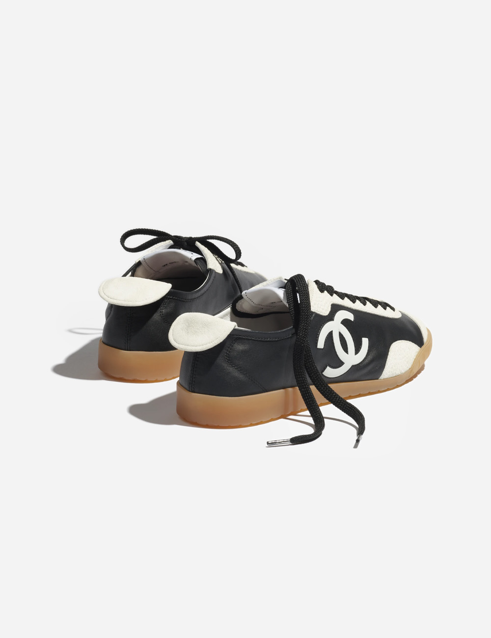 Кроссовки Chanel Trainers Calfskin Embossed Suede "Black & White"