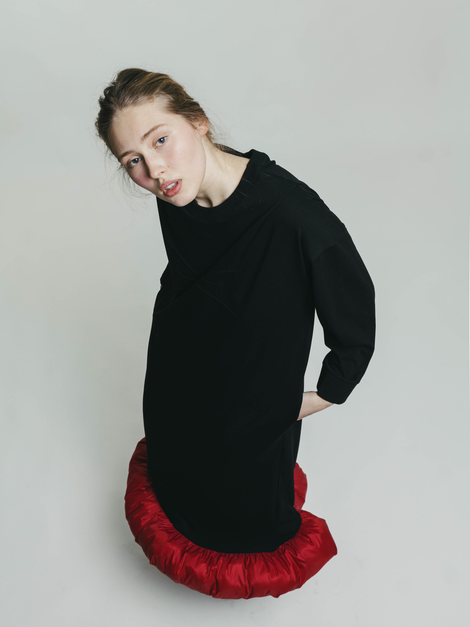 Платье Girls Thumbelina Dress with Long Sleeves, Short, Black and Rose