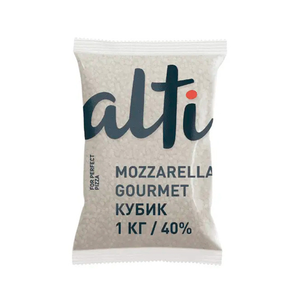 Сыр для пиццы Моцарелла полутвёрдый кубик «Gourmet Alti» - 1 кг