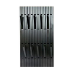 Вешалка для одежды настенная Пиафорте на 20 крючков 120х63 см / вешалка деревянная из массива сосны в прихожую, черный