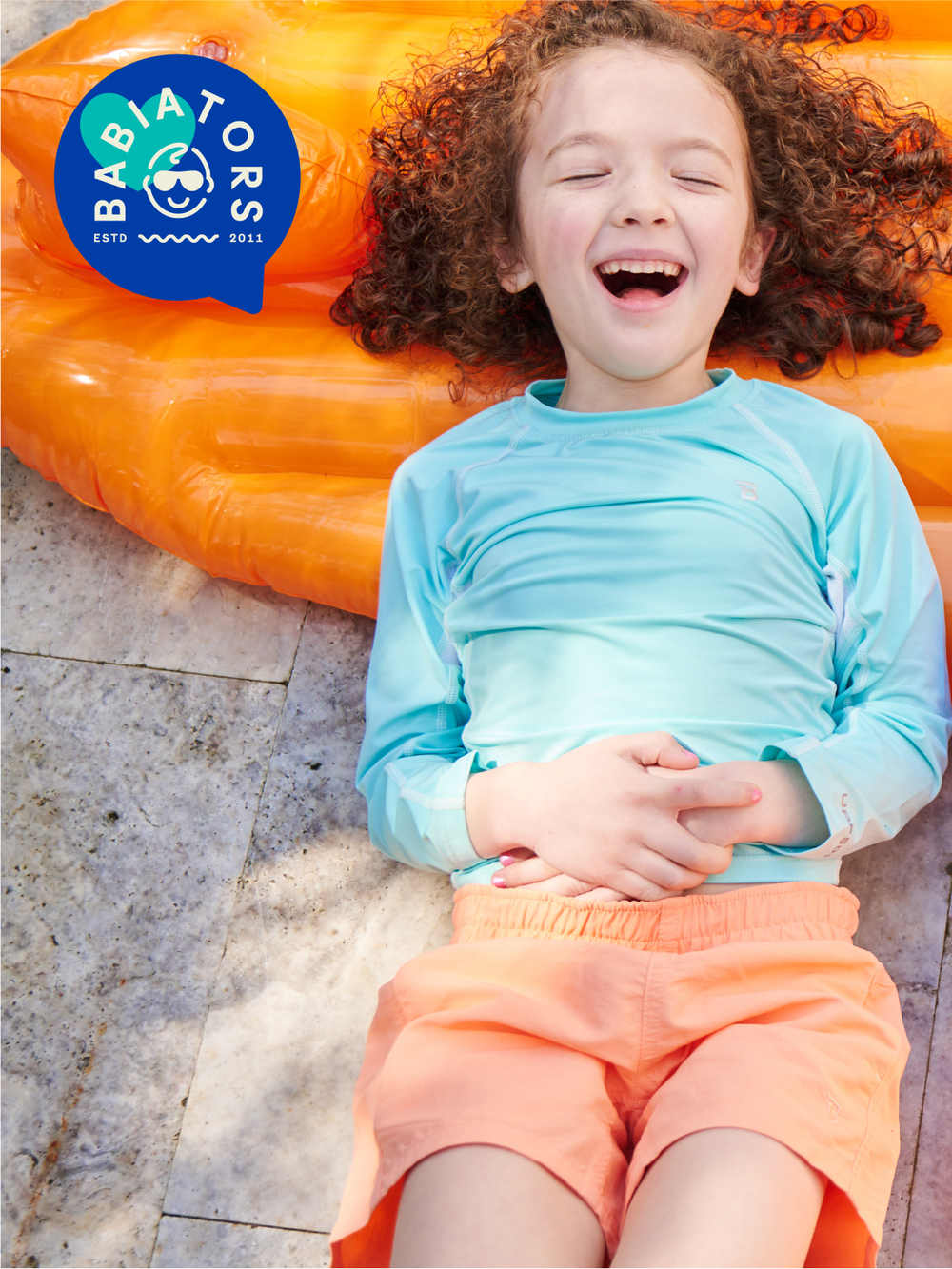 Шорты Babiators с УФ-защитой. Цвет: дыня