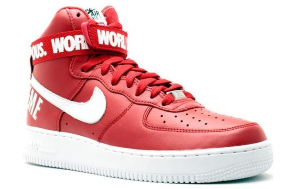 Кроссовки Supreme X Nike Air Force 1 World Famous Red