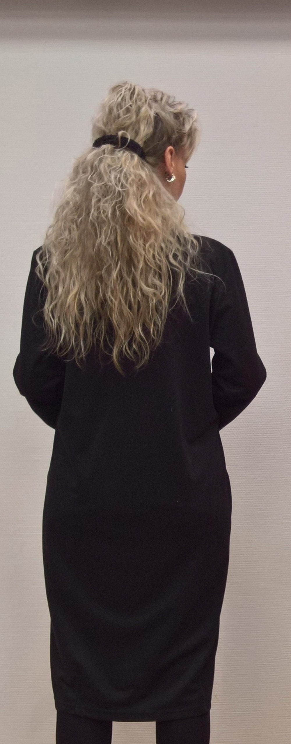 Комбинированное платье с хомутом