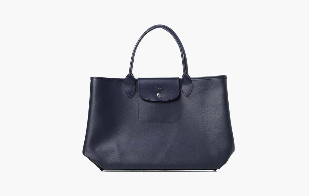 longchamp Le Pliage City Leather L Handbag &quot;Navy&quot;