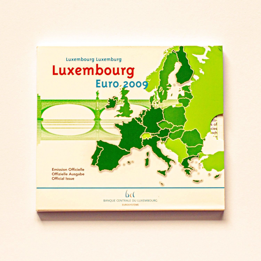 Luxembourg 2009 Year Set + 2 Euro "10th Anniversary of Economic and Monetary Union" & 2 Euro "90th Anniversary of Grand Duchess Charlotte's Accession to the Throne"