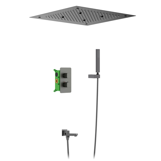 Душевая система встроенная с термостатом Petruma SX-5019/18SM Черное золото