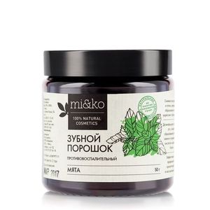 Зубной порошок mi&ko "Мята" противовоспалительный, 50 г