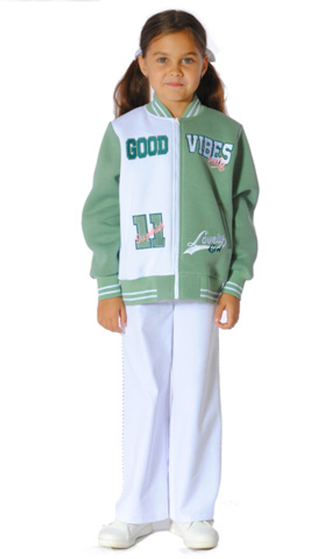 Бомбер трикотажный с начесом для девочки 2-8 лет Fleur de Vie