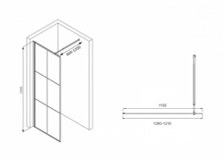 Душевая перегородка ABBER Immer Offen AG62120B