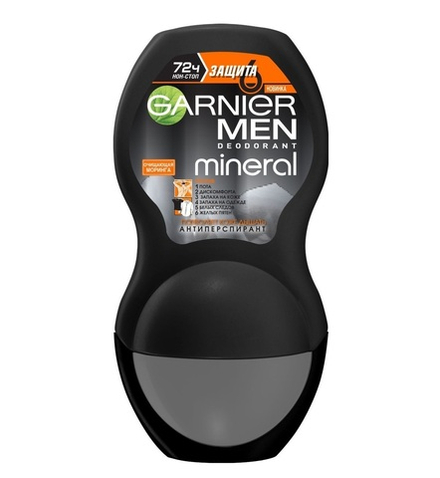 Garnier Men Дезодорант-антиперспирант ролик Mineral, Защита 6, 50 мл