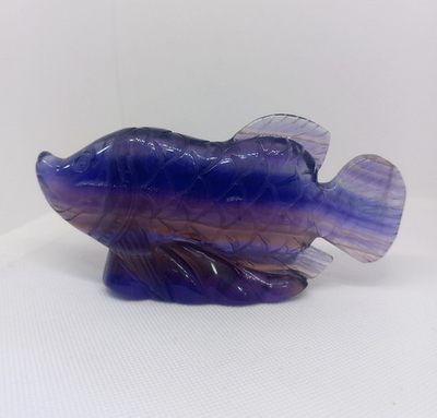 Рыба из синего флюорита
