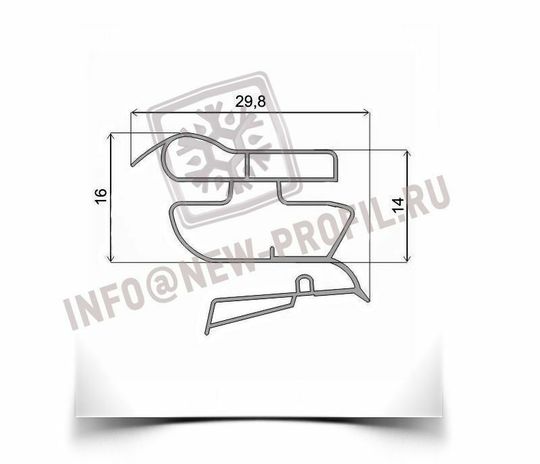 Уплотнитель для холодильника Zanussi ZRB 40 ND м.к. 685*575 мм(022 АНАЛОГ)