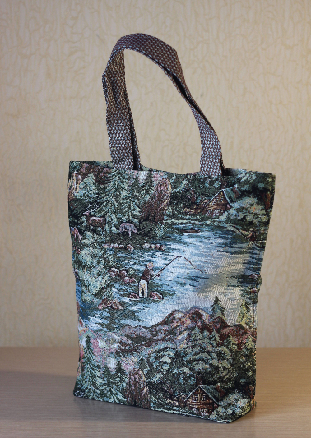 Гобеленовая сумка Горная река (39х39х12)