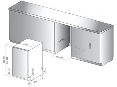 Встраиваемая посудомоечная машина HOTPOINT-ARISTON HSIC 3M19 C