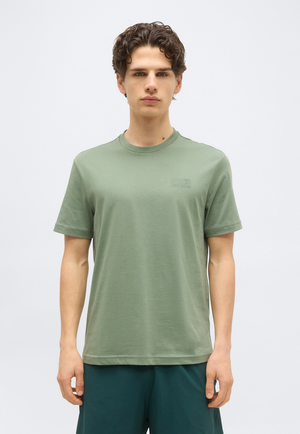 EA7 Emporio Armani TRAIN LOGO SERIES OVERSIZE - Футболка с принтом - Зелёный