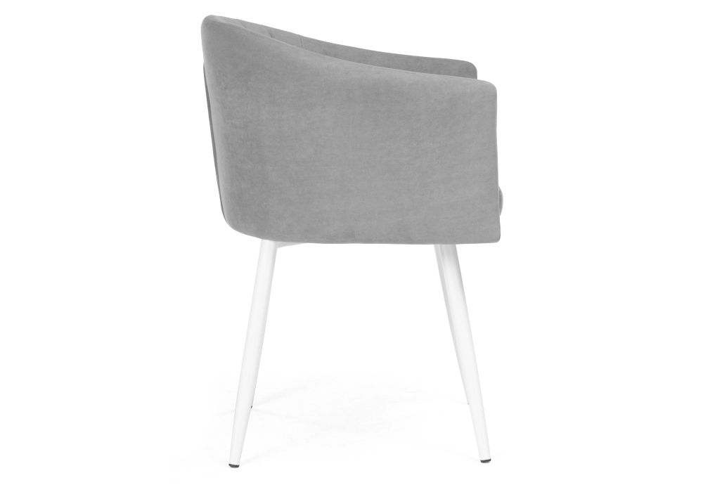 Стул на металлокаркасе Валета светло-серый / белый