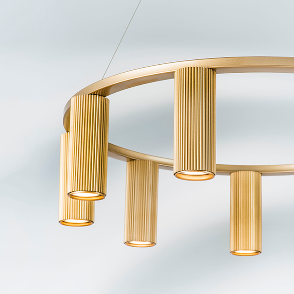 718093 Люстра ROMA 9х28W GU10 (led) ШАМПАНЬ