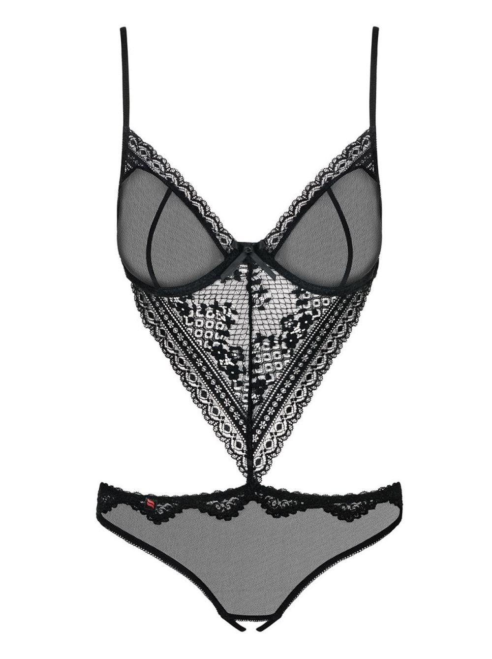 Тедди Picantina с кружевами и интимным доступом (Размер: S-M) (Цвет: черный)
