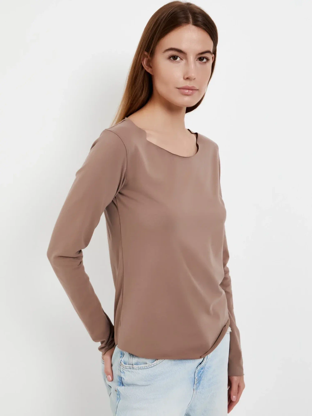 Лонгслив Базовый Мокко