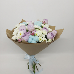 Букет из роз и хризантем София