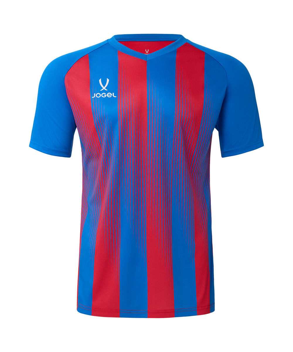 Футболка игровая Jogel Camp Striped Jersey, красный R2/синий Z2