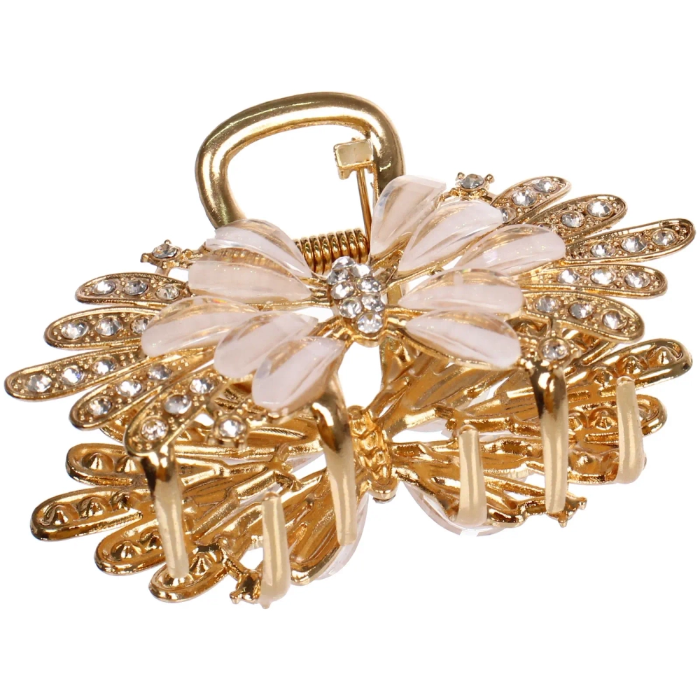 Заколка - краб для волос на блистере «LAVITA», бантик, цвет серебро и золото, 6,6*4см