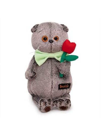 Мягкая игрушка Басик с тюльпаном 25 см