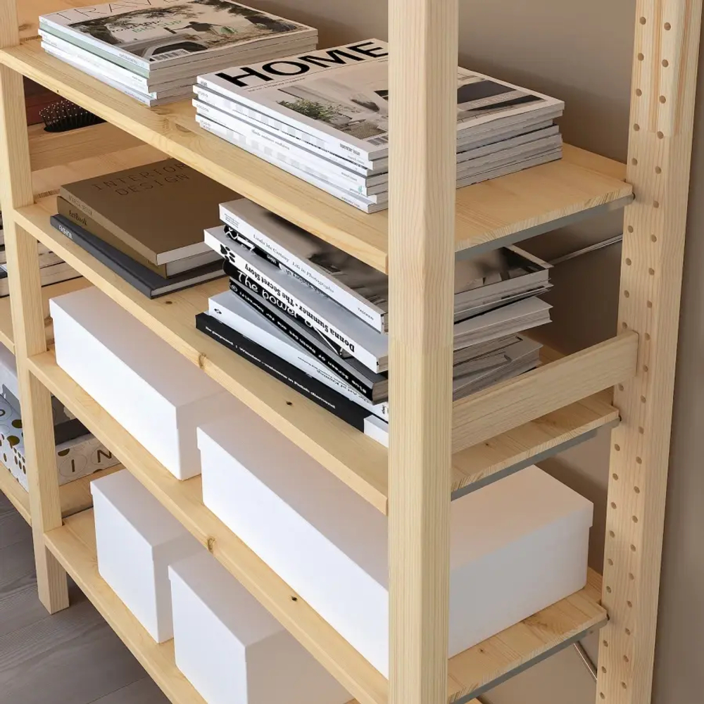 Стеллаж - IKEA IVAR, 134х30х179 см, сосна, ИВАР ИКЕА