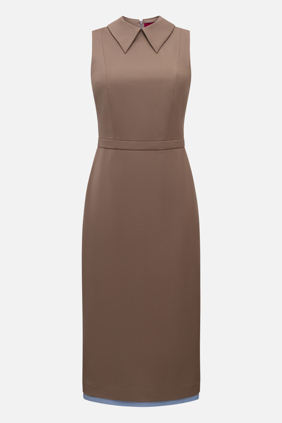 Платье-футляр со вставкой