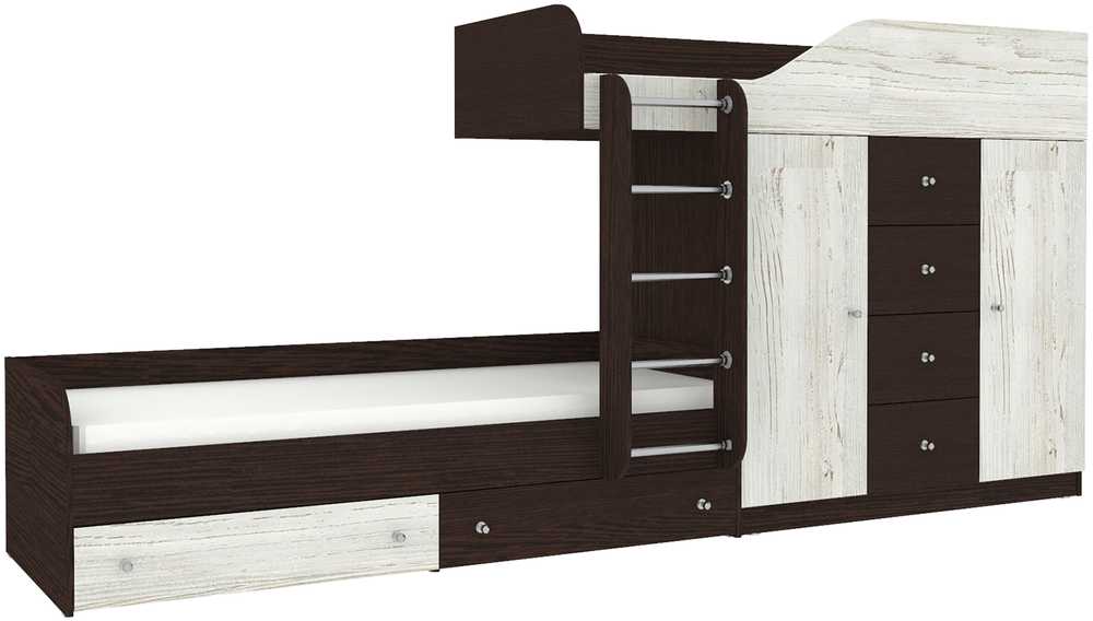 Двухъярусная кровать КарИВи Астра 6 Венге Винтерберг