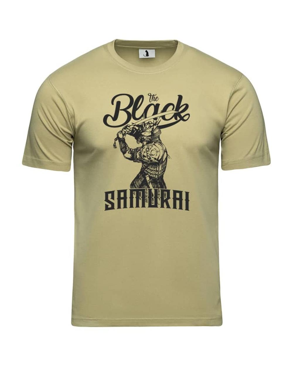 Футболка с самураем The black samurai классическая прямая оливковая