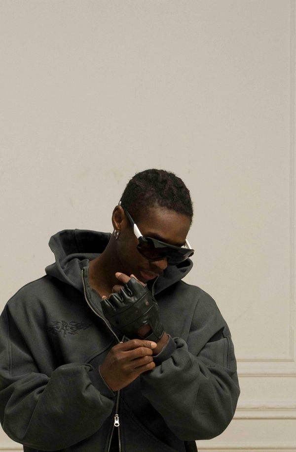 Худи Zip 2black Vintage темно-серый - фото 5