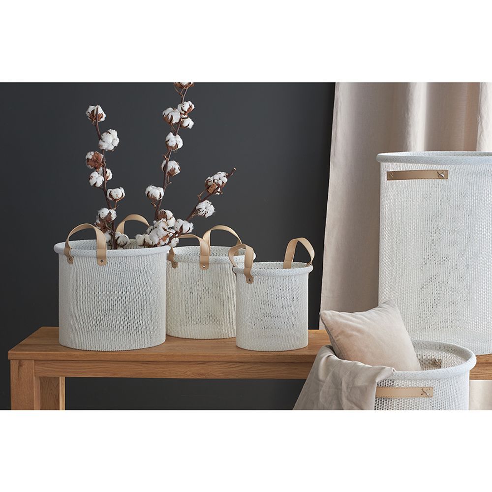 Корзина для хранения Sustainable collection, Ø22х23 см, молочная