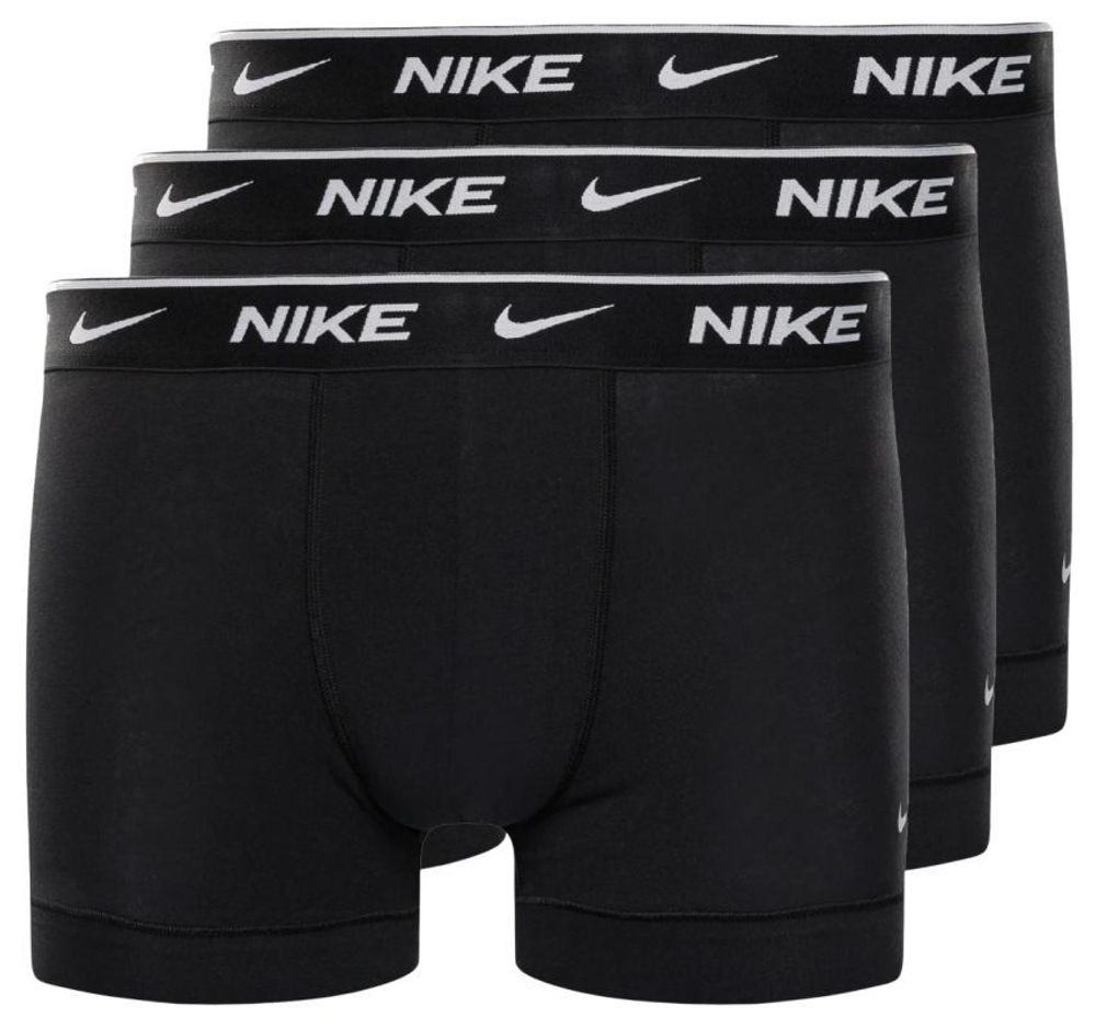 Мужские спортивные боксеры Nike Everyday Cotton Stretch Trunk 3P - черный